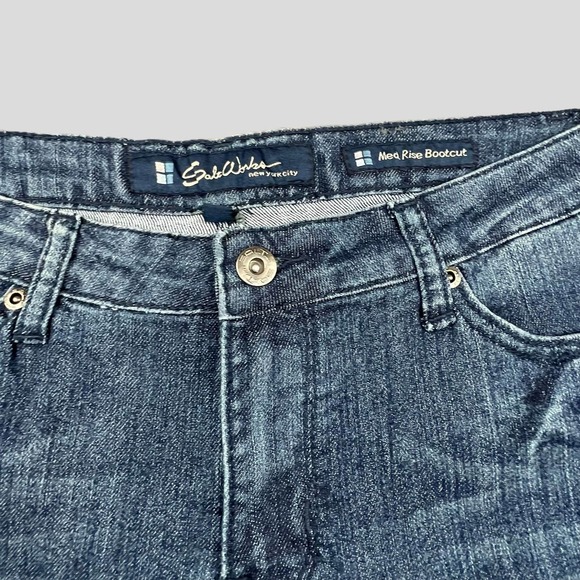 #25 Y2K Salt Works New York City Med Rise Boot Cut Jeans with Jeweled Pockets - Picture 5 of 11